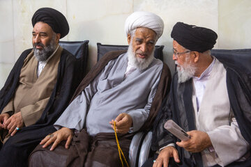 حضور آیت الله کعبی در مراسم بزرگداشت رحلت آیت الله شبیری زنجانی در حرم حضرت فاطمه معصومه(س)