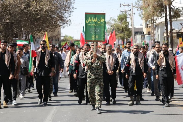 پیام اقتدار از سرزمین فاتحان اروند به جهان/ تجمع بزرگ جان‌فدایان در رفسنجان