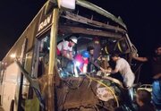 تصادف اتوبوس در جاده آرین شهر-بیرجند ۹ کشته برجای گذاشت