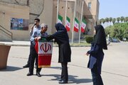 اهتزاز پرچم ایران در دانشگاه صنعتی جندی‌شاپور دزفول