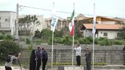 پرچم جمهوری اسلامی در آیین شروع سال تحصیلی دانشگاه فناوری‌های نوین آمل به اهتزاز درآمد