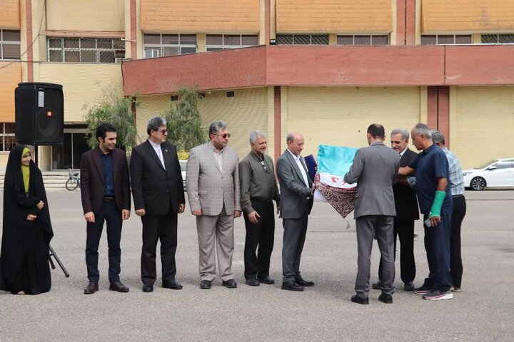 برگزاری آیین اهتزاز پرچم ایران در دانشگاه علوم پزشکی مازندران