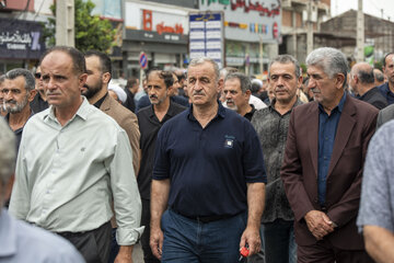 برگزاری مراسم تشییع و تدفین پیکر احمد ناطق نوری - شهرستان نور