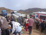 واژگونی اتوبوس در محور آزادشهر ـ شاهرود/امدادرسانی به ۲۳ نفر
