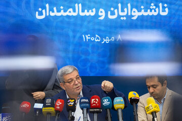 سیدجواد حسینی، رئیس سازمان بهزیستی کشور در نشست خبری گرامیداشت روزهای جهانی ناشنوایان و سالمندان