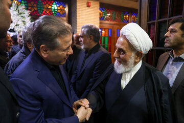 علی‌اکبر ناطق نوری در مراسم ختم احمد ناطق نوری