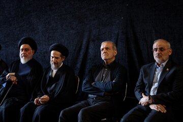 حضور پزشکیان در مراسم بزرگداشت آیت‌الله العظمی شبیری زنجانی