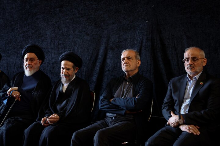 حضور پزشکیان در مراسم بزرگداشت آیت‌الله العظمی شبیری زنجانی