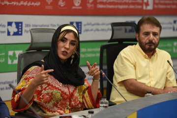 طوطیا یعقوبی در نشست خبری فیلم یکی میاد دنبالم 