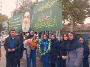 استقبال از دو بانوی مدال‌آور بازی‌های آسیایی ناگویا در ساری/تجلیل از رستمیان و برمکی