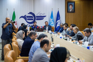 نشست خبری ابوذر شیرودی، رئیس سازمان هواپیمایی کشور