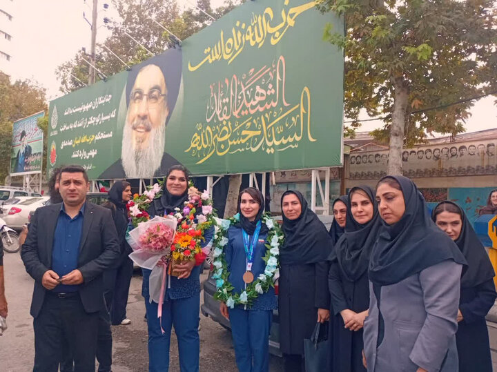 استقبال و تجلیل از دو بانوی مدال‌آور بازی‌های آسیایی ناگویا در ساری