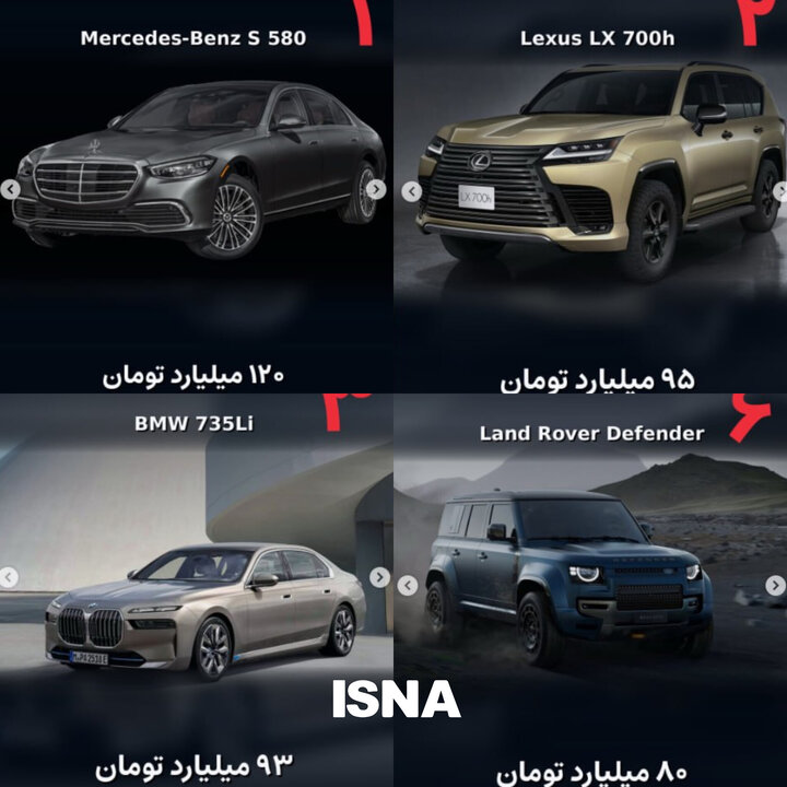 قیمت‌های آخرالزمانی خودروهای لوکس در روزهای تنگنای ارزی
