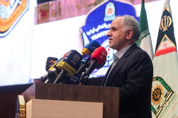 امین حسین رحیمی، وزیر دادگستری در همایش تجلیل از نمونه‌های ترافیکی و برترین‌های پلیس راهور فراجا