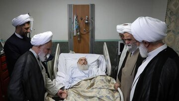 عیادت نمایندگان رهبر معظم انقلاب از آیت‌الله نوری همدانی