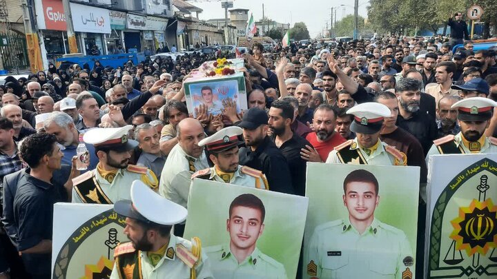 شهید فراجا با حضور حماسی مردم آمل تشییع شد