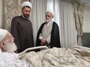 عیادت رئیس قوه قضائیه از آیت‌الله نوری همدانی