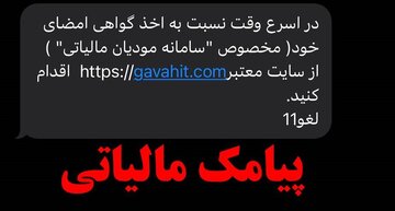 ماجرای ارسال پیامک مالیاتی برای برخی شهروندان چیست؟