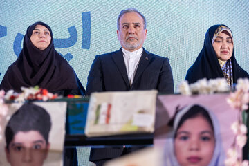 سید‌عباس عراقچی، وزیر امور خارجه و شینا انصاری، رئیس سازمان محیط زیست در نشست «اکوساید: جنایت جنگی خاموش»