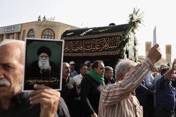مراسم تشییع آیت الله حاج سید علیرضا حیدری - یزد