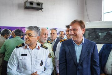 ارسلان زارع استاندار بوشهر و سید تیمور حسینی رئیس پلیس راهور کشور