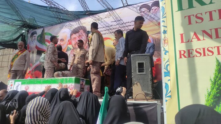 پیکر شهید باقری در شهرستان بم تشییع شد
