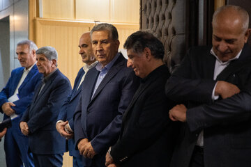 صمد حسن زاده،‌ رئیس اتاق بازرگانی ایران در مراسم گرامیداشت زنده‌یاد مهندس محسن خلیلی عراقی