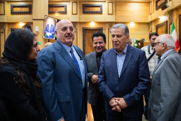صمد حسن زاده،‌ رئیس اتاق بازرگانی ایران در مراسم گرامیداشت زنده‌یاد مهندس محسن خلیلی عراقی