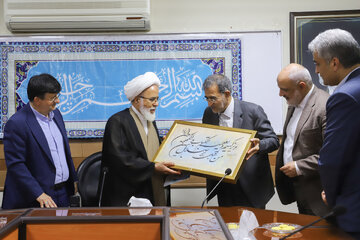 دیدار دکتر منتظری ریاست جهاد دانشگاهی با آیت الله غفوری نماینده ولی فقیه در استان در محل دفتر ایشان 
