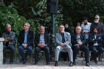 رائد فریدزاده، محمدمهدی عسگرپور، اتابک نادر و همایون اسعدیان در مراسم تشییع پیکر سیروس ابراهیم‌زاده