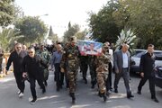 پیکر جانباز شهید «هادی امیری بهمنشیری» در شیراز به خاک سپرده شد