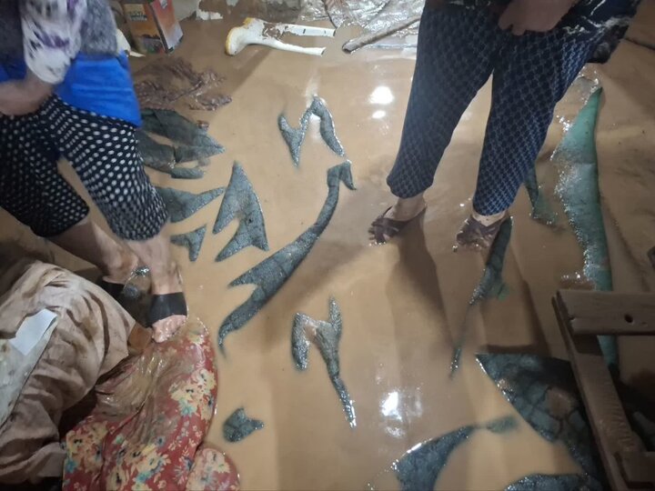 وقوع سیلاب در روستای «ارنلر» ماکو