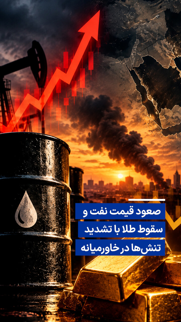 صعود قیمت نفت و سقوط طلا با تشدید تنش‌ها در خاورمیانه