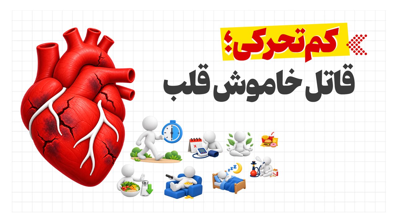 کم‌تحرکی؛ قاتل خاموش قلب
