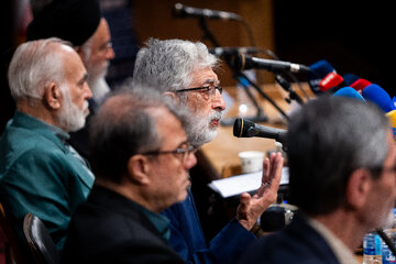 سخنرانی غلام علی حداد عادل، رئیس فرهنگستان زبان و ادب فارسی و بنیاد سعدی، در مراسم یادبود شهید لاریجانی در دانشگاه تهران 