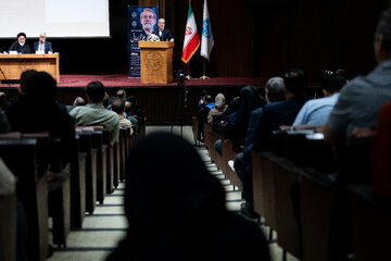 مراسم یادبود شهید لاریجانی در دانشگاه تهران