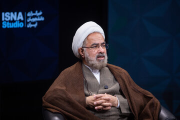حضور آیت‌الله مرتضی جوادی آملی در خبرگزاری ایسنا