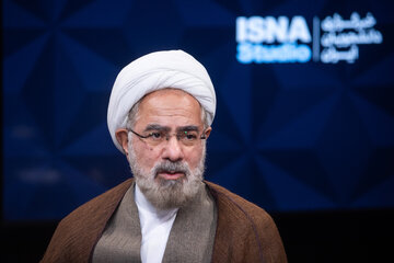 حضور آیت‌الله مرتضی جوادی آملی در خبرگزاری ایسنا