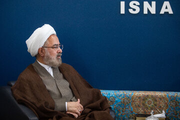 حضور آیت‌الله مرتضی جوادی آملی در خبرگزاری ایسنا