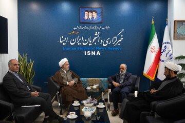 حضور آیت‌الله مرتضی جوادی آملی در خبرگزاری ایسنا