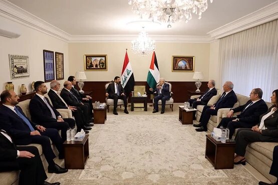 دیدار محمود عباس با الزیدی در امان با تأکید بر حمایت عراق از فلسطین