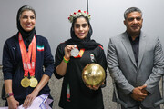 آیین استقبال از دو بانوی مدال‌آور هرمزگانی - بندرعباس