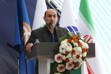 محسن حق‌شناس، عضو شورای شهر قزوین در مراسم آغاز عملیات اجرایی بزرگترین پروژه سرمایه‌گذاری شهرداری قزوین