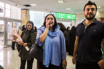 آیین استقبال از مدال آوران قهرمانی جهان کشتی فرنگی - اهواز