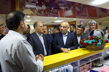 بازدید احمد میدری وزیر تعاون، کار و رفاه اجتماعی از بیمارستان امام علی (ع) تامین اجتماعی فرخشهر