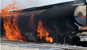 انسداد محور آشخانه–چمن‌بید در پی آتش‌سوزی تانکر حامل مواد شیمیایی