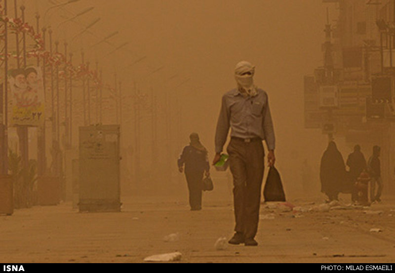 نتیجه تصویری برای خوزستان و گرد غبار
