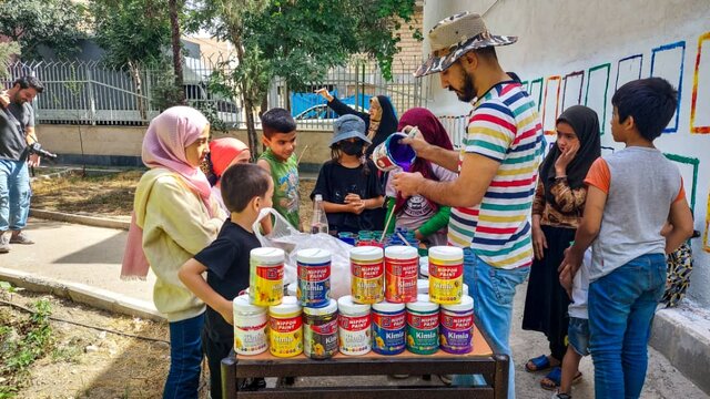 نقاشی دیواریِ کودکان با هدف فرهنگ‌سازی صرفه‌جویی در مصرف آب