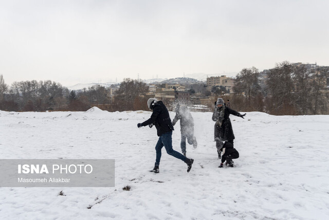 بارش برف در کرج