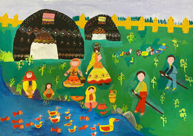 کسب نشان طلا مسابقه نقاشی رومانی توسط عضو کانون پرورشی فکری کودکان اردبیل